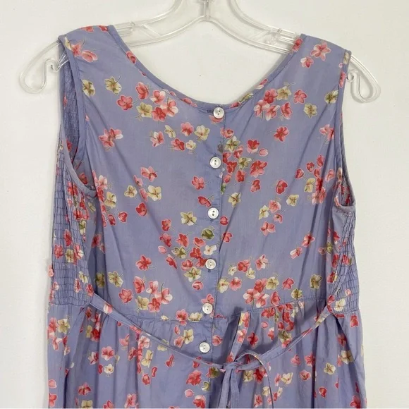 April Cornell Maxi Nap Dress Prairie Farmgirl Country Feminine Floral Pockets S - Picture 7 of 8